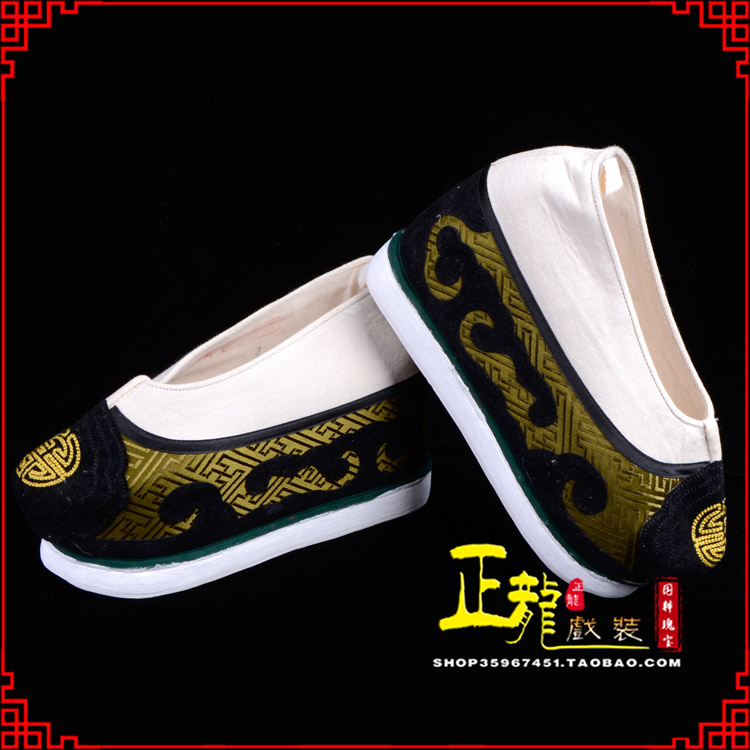 麻栗坡戏鞋方口鞋老生鞋老旦鞋三义斋纸底内高福字履