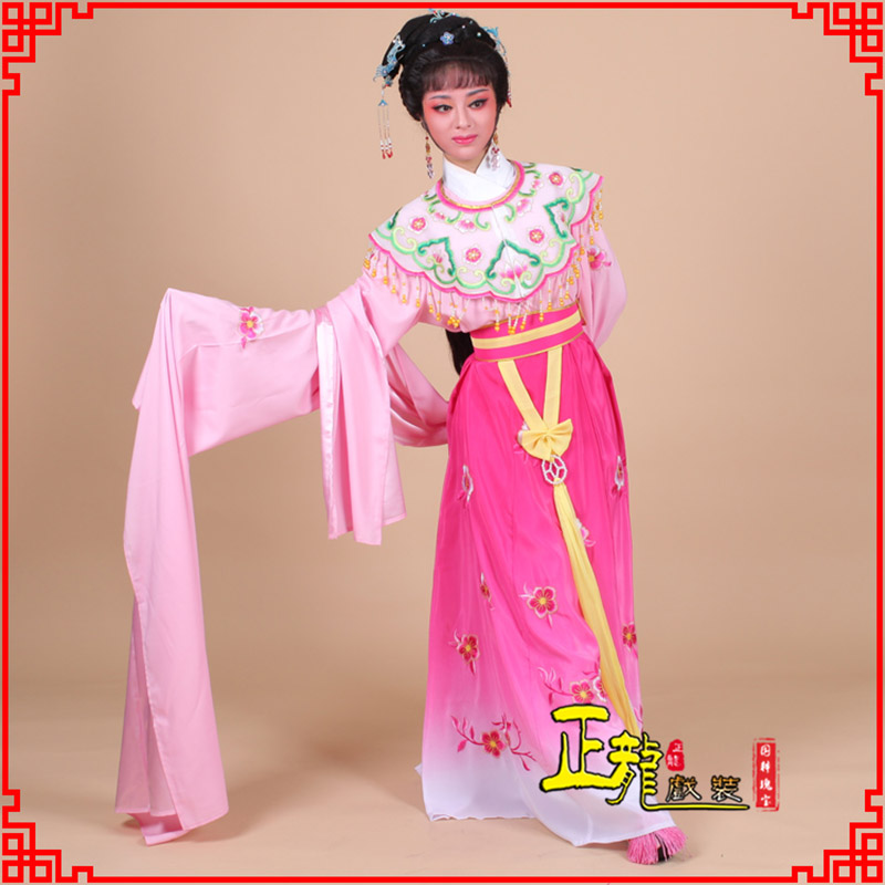 麻栗坡水袖青衣练功花旦服 梅花古装衣